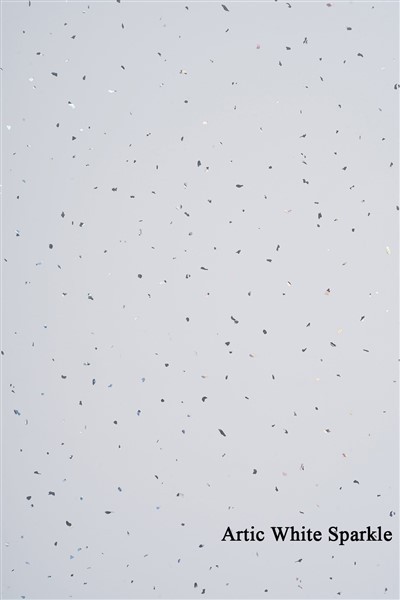 1 Meter Lebar Artic White Sparkle Gloss Panel Dinding PVC